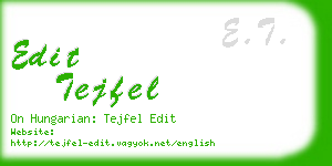 edit tejfel business card